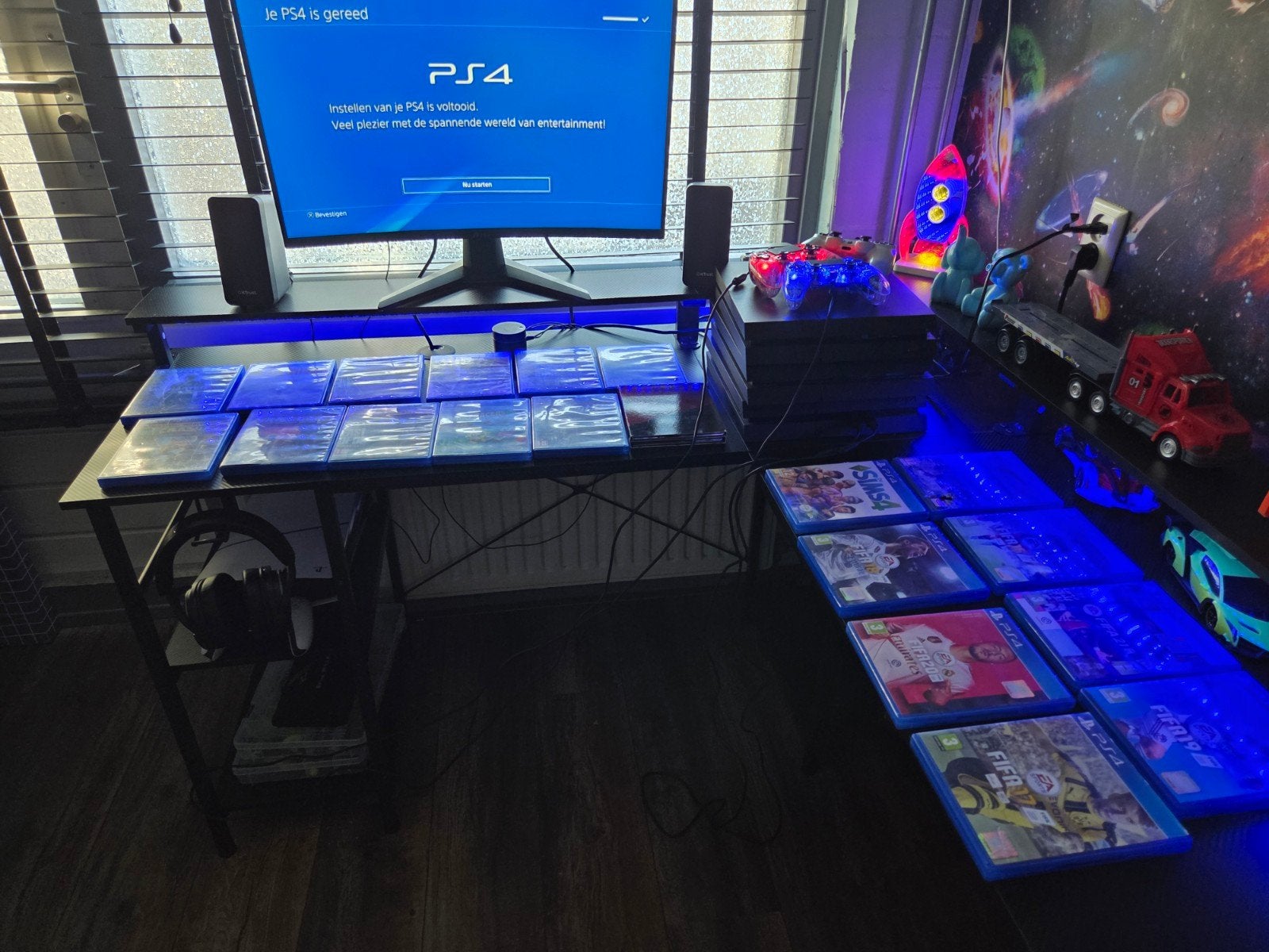 PS4-pakket (3x Console + 4 Controllers +games. ruilen ps5, Ophalen, Refurbished, Met 3 controllers of meer, Slim