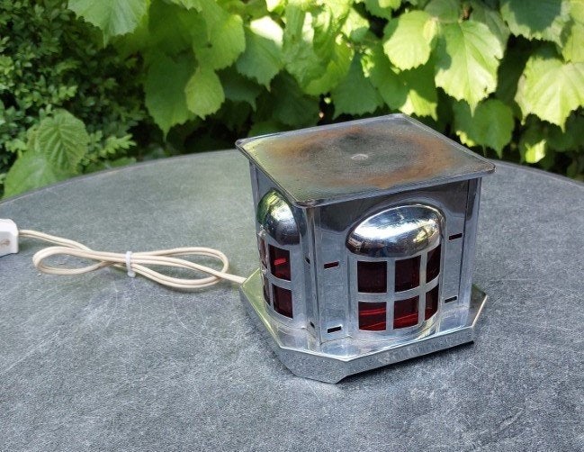 Chromen Daalderop elektrisch theelichtje (Kacheltje)  , Ophalen of Verzenden