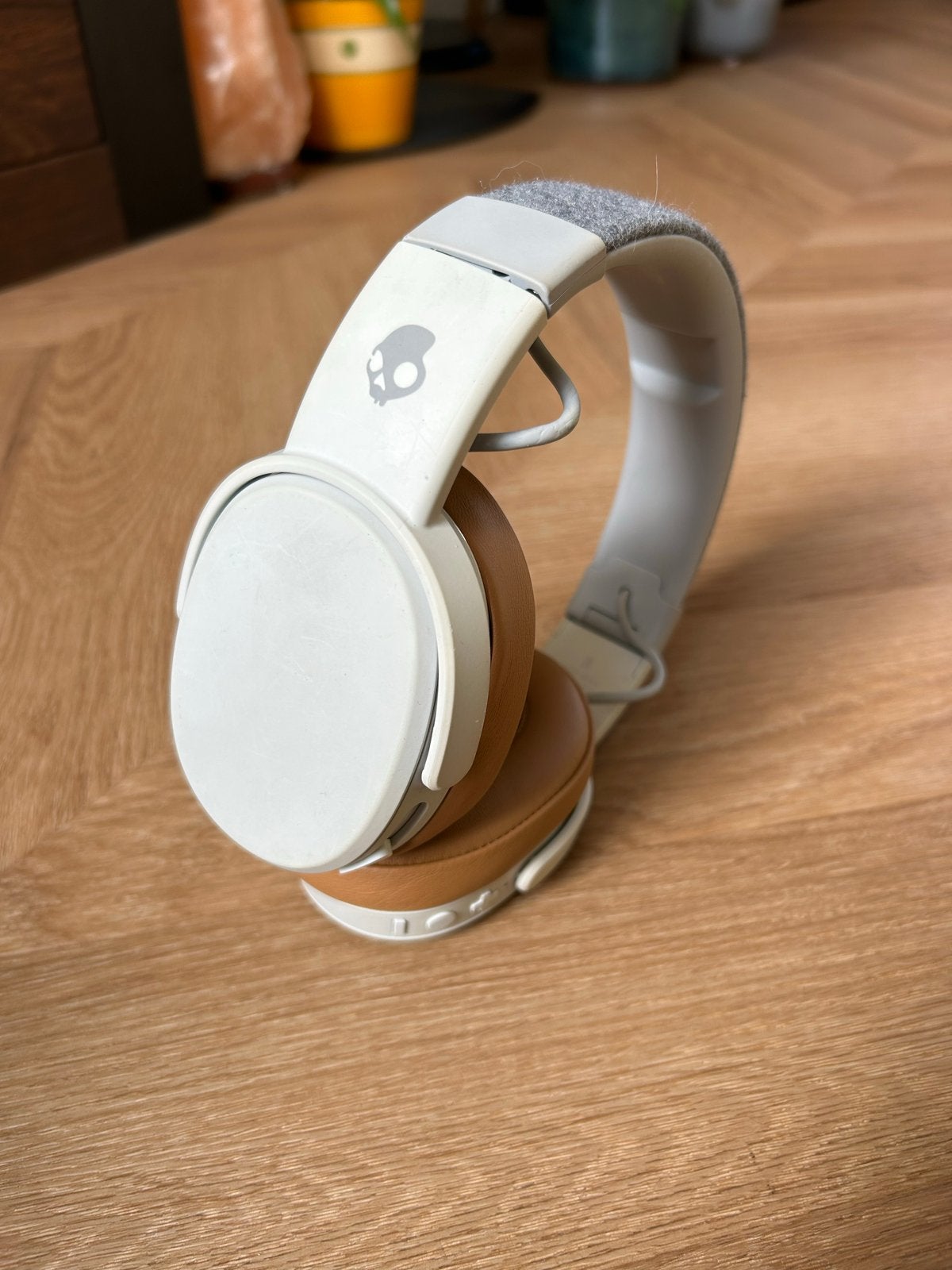 Skullcandy Crusher Wireless Hoofdtelefoon - Wit/Bruin, Gebruikt, Bluetooth, Ophalen of Verzenden, Skullcandy