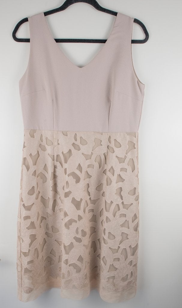 Beige Ana Alcazar Cocktailjurk (Maat 38), Maat 38/40 (M), Beige, Ophalen of Verzenden, Zo goed als nieuw