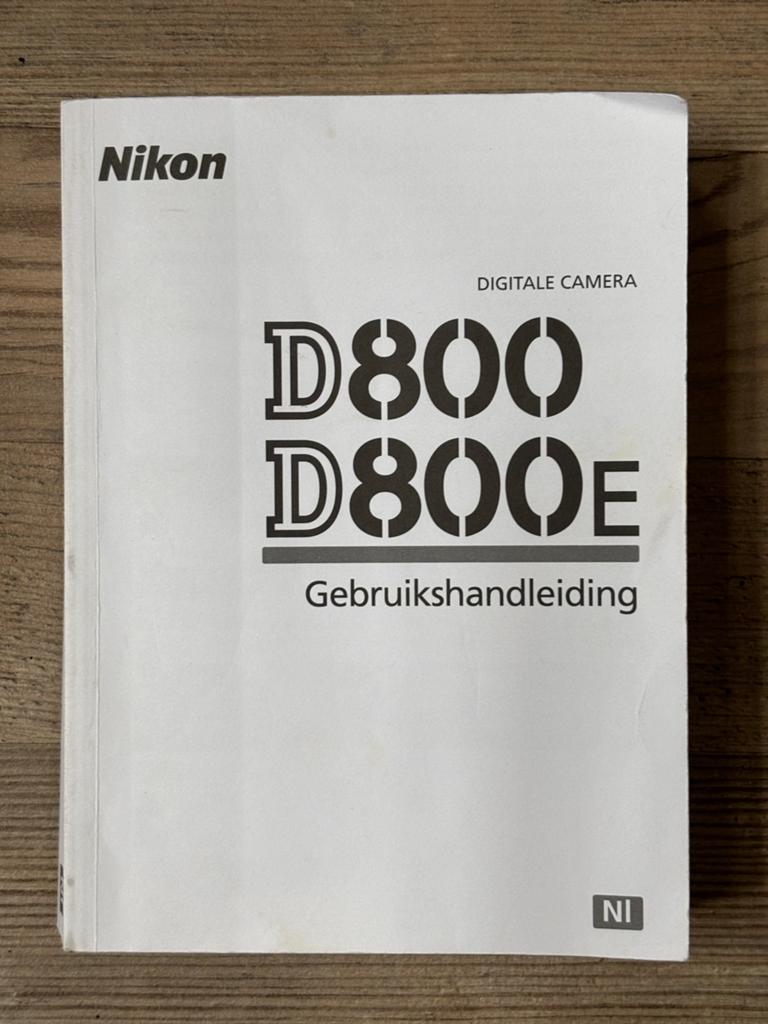 Nikon D800 D800E Gebruikershandleiding + Snelstartgids, Ophalen of Verzenden, Zo goed als nieuw