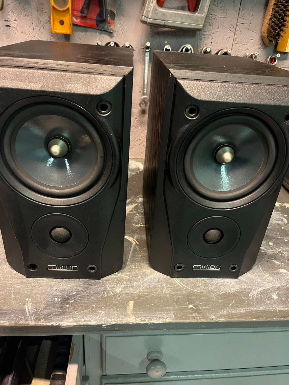 Mission 780 speaker set, Audio, Tv en Foto, Ophalen, Gebruikt, 120 tot 150 watt, Mission