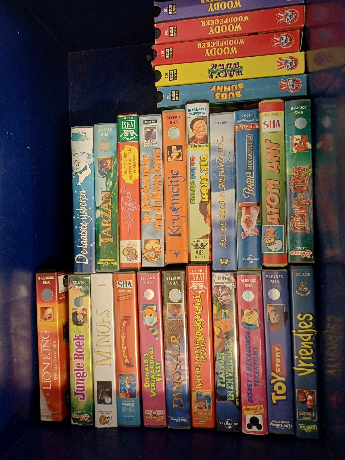 Grote collectie VHS Disney films en meer, Gebruikt, Animatie, Verzamelbox, Alle leeftijden