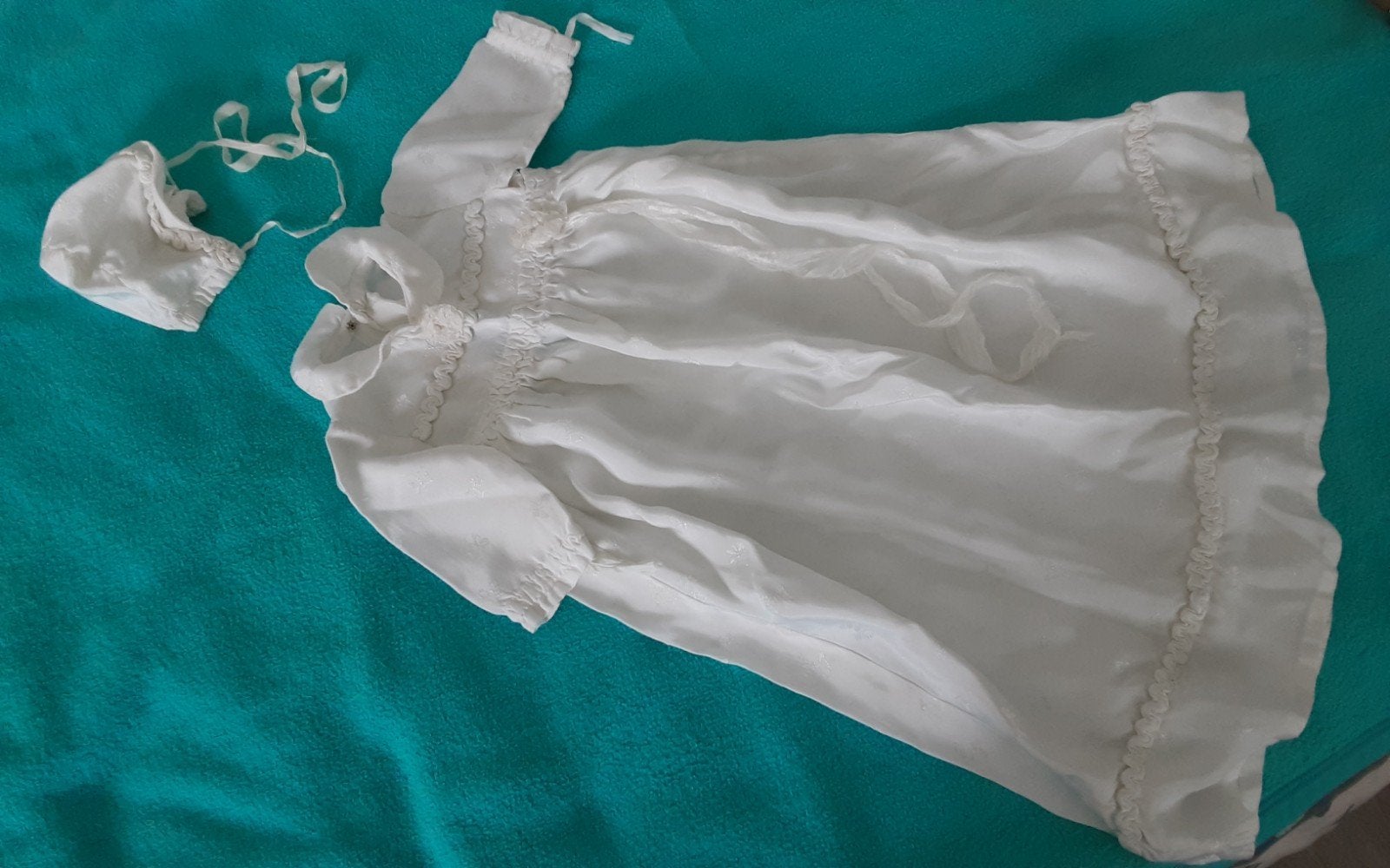 Prachtige witte doopjurk met mutsje, Kinderen en Baby's, Ophalen of Verzenden, Gebruikt, Onbekend, Jongetje of Meisje
