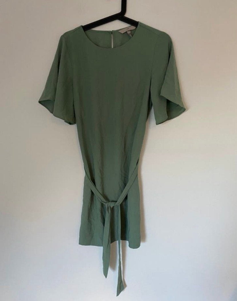 H&M jurkje, groen, maat s, Verzenden, Zo goed als nieuw, Maat 36 (S), Boven de knie