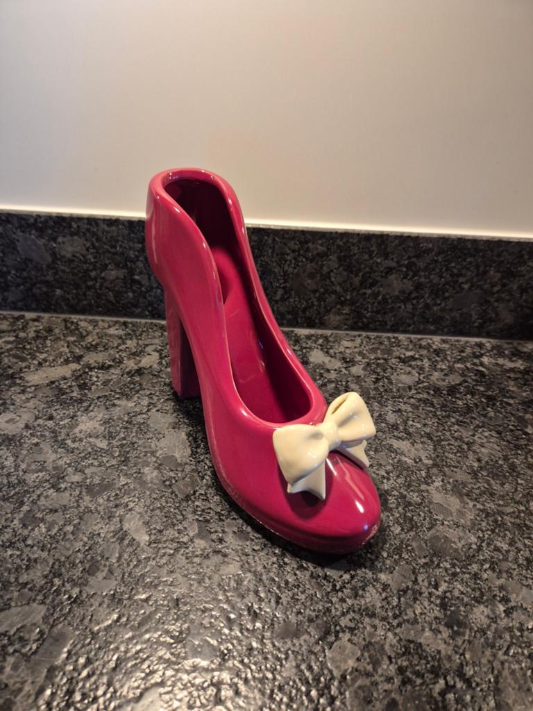Trendhopper - Vaas Pump met strik, Ophalen of Verzenden, Overige kleuren, Glas, Minder dan 50 cm