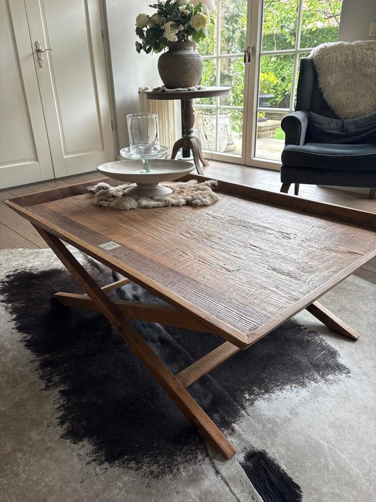 Riviera Maison salon/ dienbladtafel, 100 tot 150 cm, Zo goed als nieuw, Rechthoekig, 50 tot 100 cm