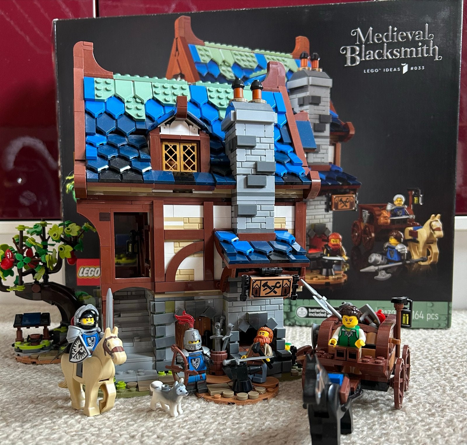 LEGO Ideas 21325 Middeleeuwse blacksmith - Compleet met doos, Lego, Ophalen of Verzenden, Compleet, Complete set