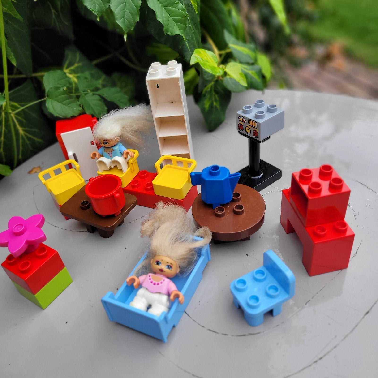 Duplo speelset met poppetjes en meubels, Inclusief minifiguren, Gebruikt, Ophalen of Verzenden, Duplo