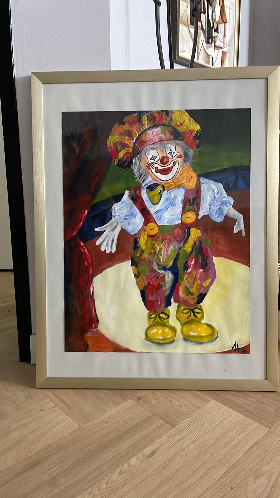 Acryl verf origineel schilderij, Ophalen