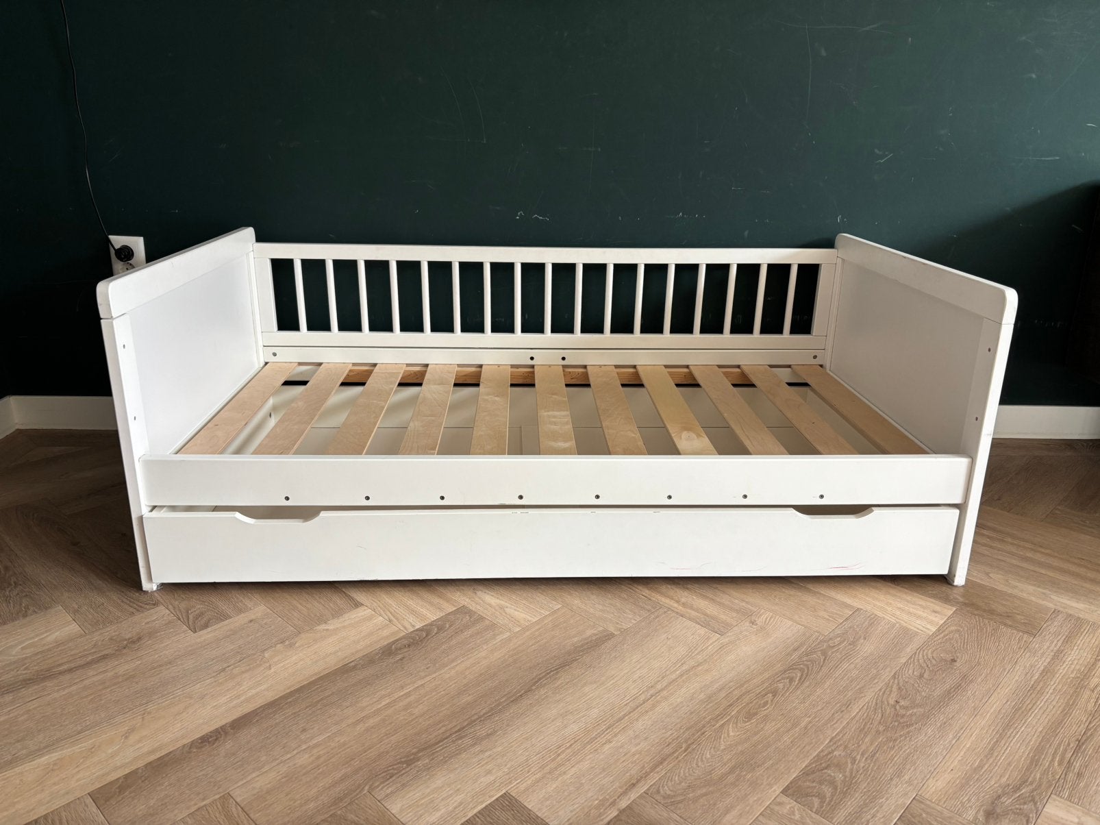 Peuterbed met lade - Petite Amélie, Ophalen, Gebruikt, 70 tot 85 cm, 140 tot 160 cm