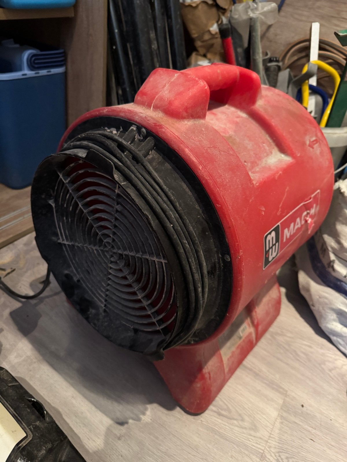 Mobiele bouwventilator - Krachtige luchtverplaatsing, Doe-het-zelf en Verbouw, Ophalen, Gebruikt, Ventilator