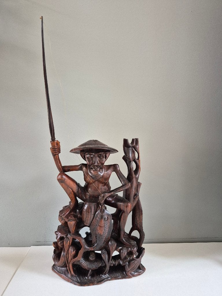 Houten beeld, Ophalen, Houtsnijwerk, 20 - 50 cm, Hout