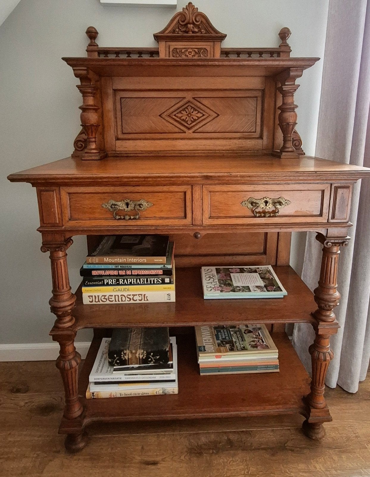 MOET WEG!Prachtige Antieke etagere rond 1850., Antiek en Kunst, Ophalen