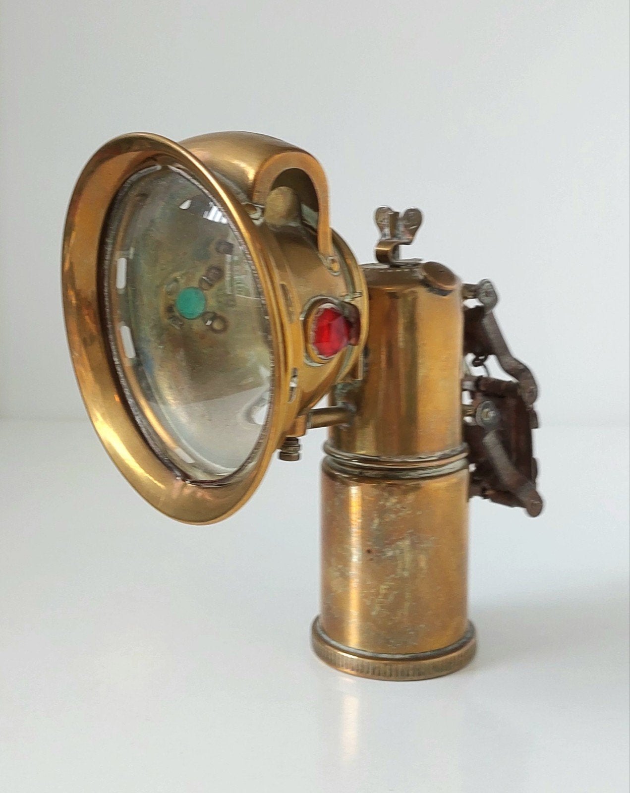 Antieke Reituor Fietslamp Carbidlamp Rijwiel Lamp Oldtimer, Gebruikt, Reituor, Ophalen of Verzenden, Verlichting