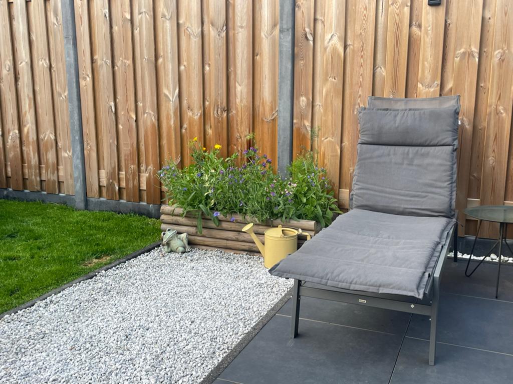 Comfortabele ligstoelen met kussens, Tuin en Terras, Ligbedden, Ophalen, Gebruikt, Metaal, Verstelbaar