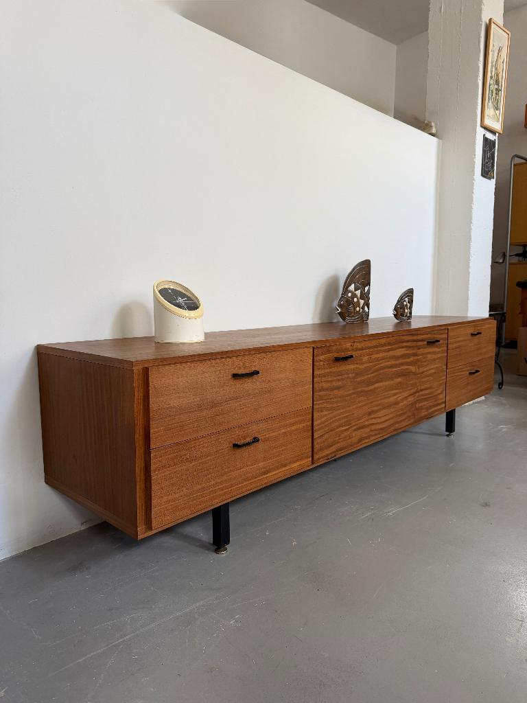 Midcentury dressoir Simpla-Lux, vintage design low board, Ophalen, Gebruikt, -, 150 tot 200 cm