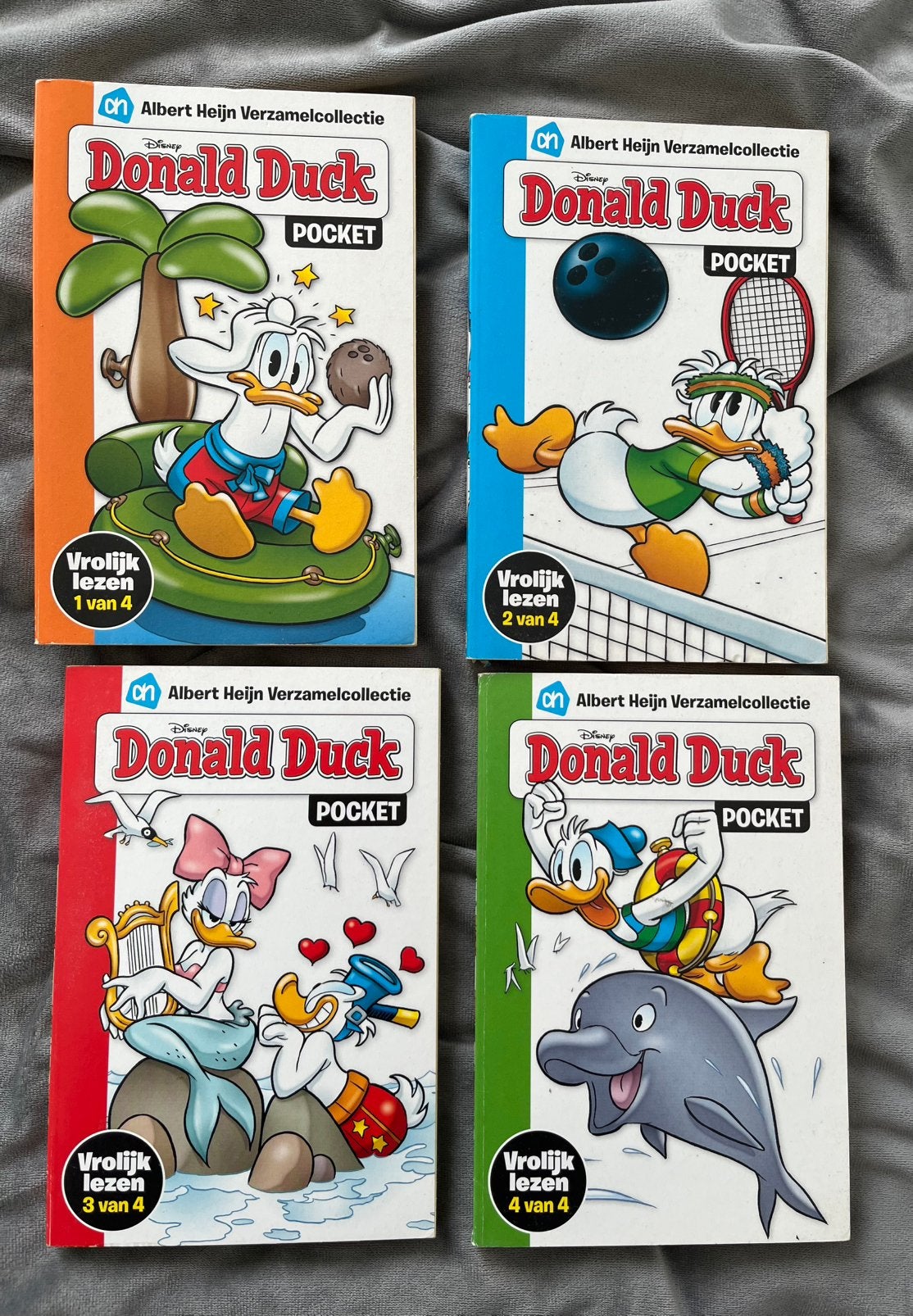 Donald Duck POCKET complete set 1 t/m 4 Speciale Editie AH, Boeken, Complete serie of reeks, Europa, Ophalen of Verzenden, Zo goed als nieuw