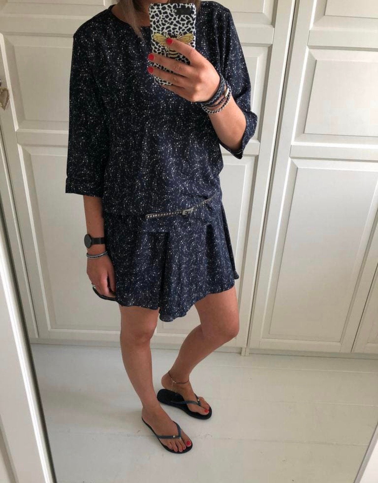 Maison Scotch donkerblauwe set: rokje met top, Maat 38/40 (M), Blauw, Ophalen of Verzenden, Zo goed als nieuw