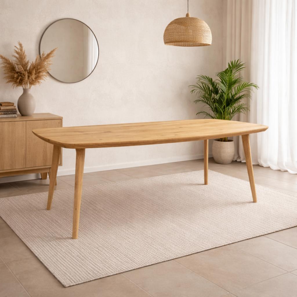 Eiken Deens ovale eettafel incl. poten- 160 - 300cm -Japandi, Huis en Inrichting, Tafels | Eettafels, Eikenhout, Vijf personen of meer