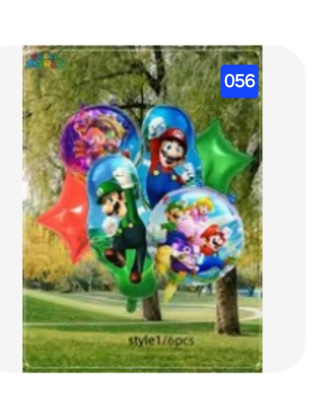 Super Mario Bros. Folieballonnen Set - 6 stuks, Ophalen, Nieuw, Feestartikel, Verjaardag