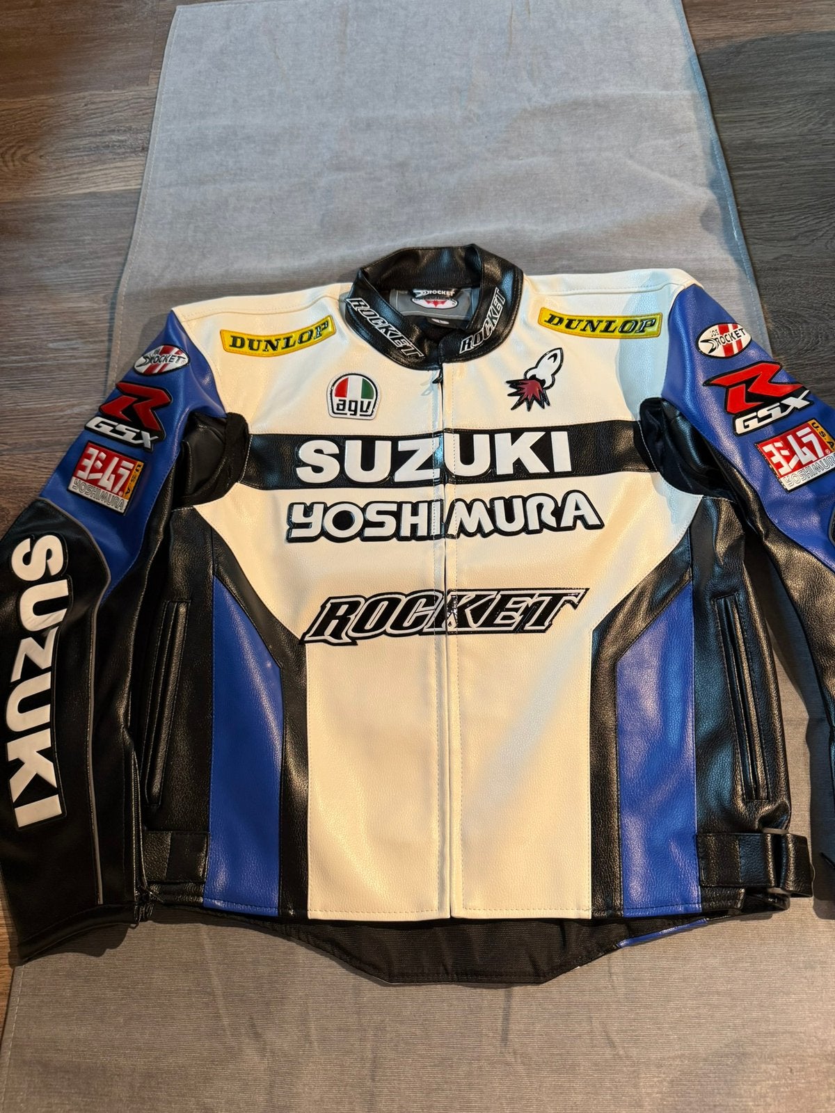 Suzuki Yoshimura Motorjas (Maat L) Vintage blauw, Motoren, Kleding | Motorkleding, Ophalen of Verzenden, Nieuw met kaartje, Heren