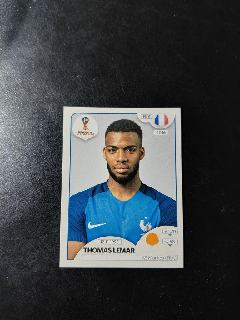 Thomas lemar ROOKIE (frankrijk) panini wk 2018, Ophalen of Verzenden, Nieuw, Buitenlandse clubs, Poster, Plaatje of Sticker