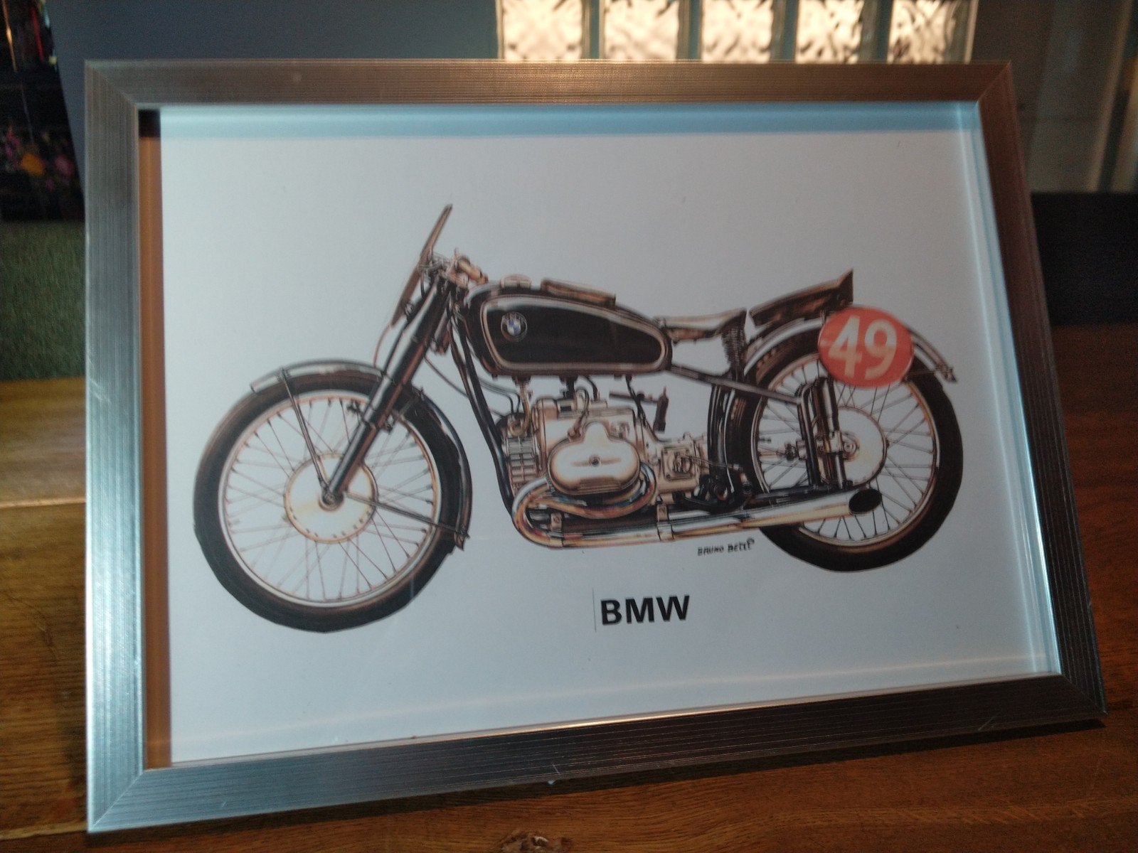 Poster BMW RS55 Compressor 1939, Ophalen of Verzenden, Motoren