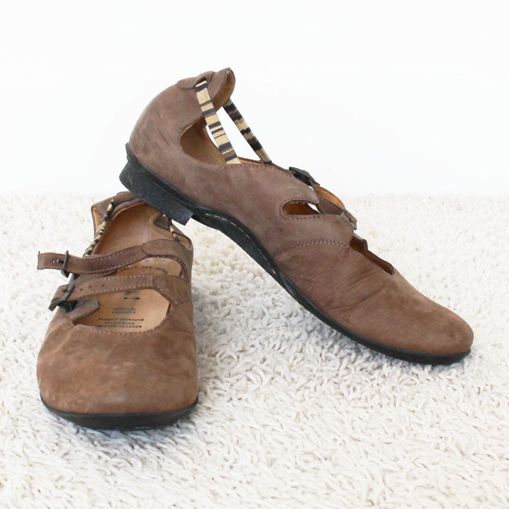 Leren Think! Dames Instappers - 31 (Maat 38) € 55,-, Bruin, Instappers, Think!, Ophalen of Verzenden