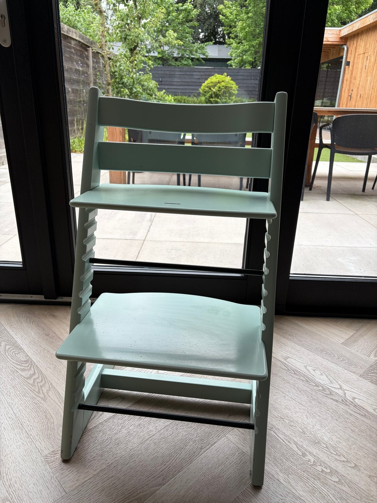 Stokke Tripp Trapp Aqua Blauw Meegroeistoel, Ophalen, Gebruikt, Meegroeistoel, Aanschuifbaar