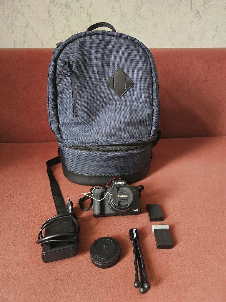 Canon EOS M50 Mark II Systeemcamera met 15-45mm lens, Canon, Cameratas, Ophalen of Verzenden, Zo goed als nieuw