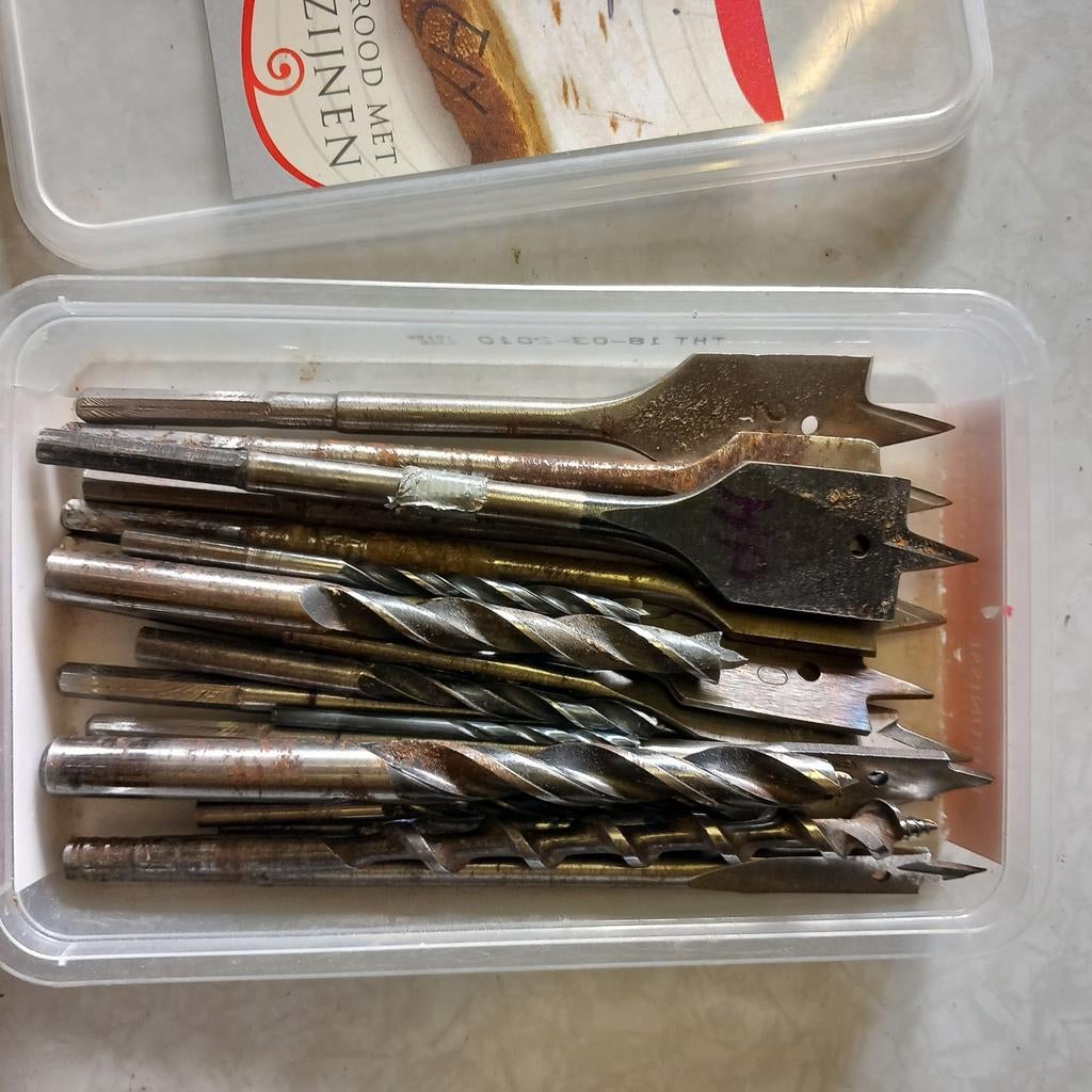Doos met houtboren, Ophalen of Verzenden