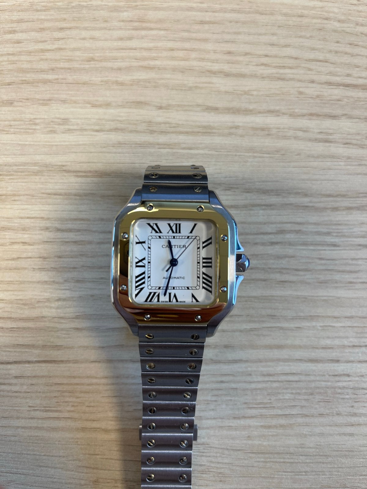Cartier Santos small, Overige merken, Staal, Polshorloge, Ophalen of Verzenden