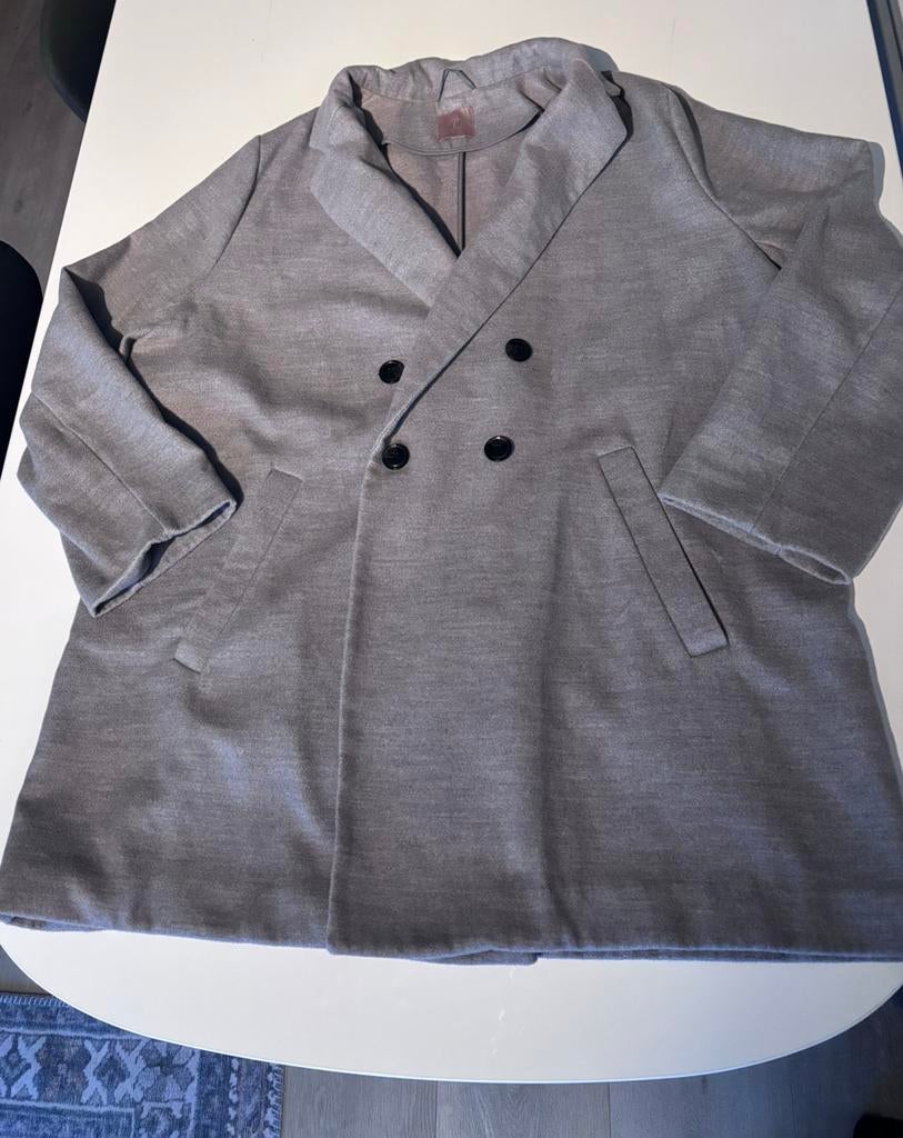 Mantel H&M, Ophalen of Verzenden, Gedragen, Zwart