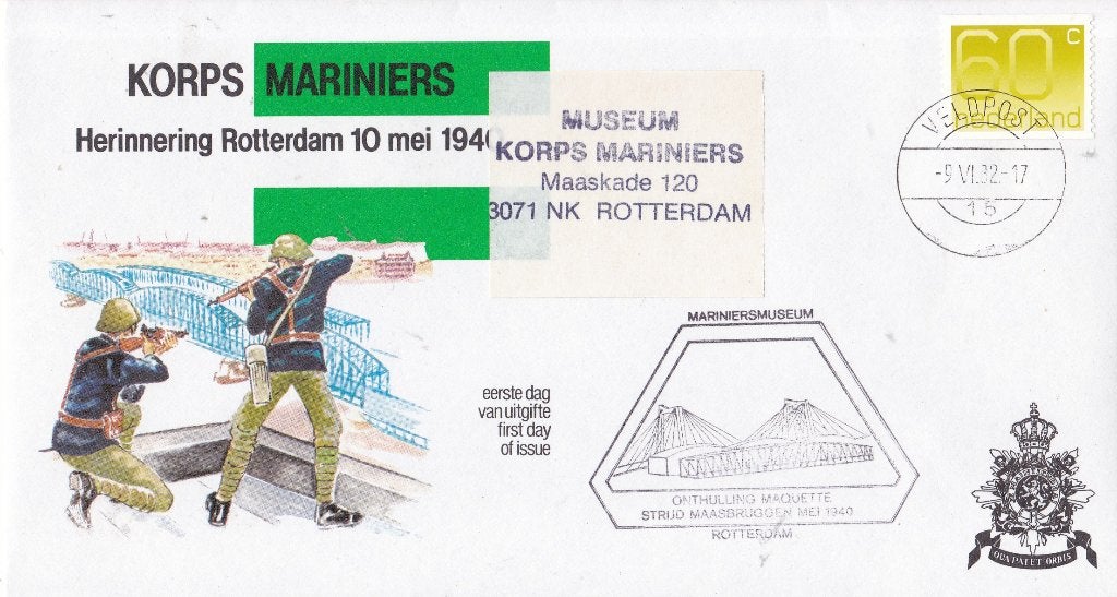 Veldpost – Museum Korps Mariniers – 9 juni 1982, Verzenden, Envelop