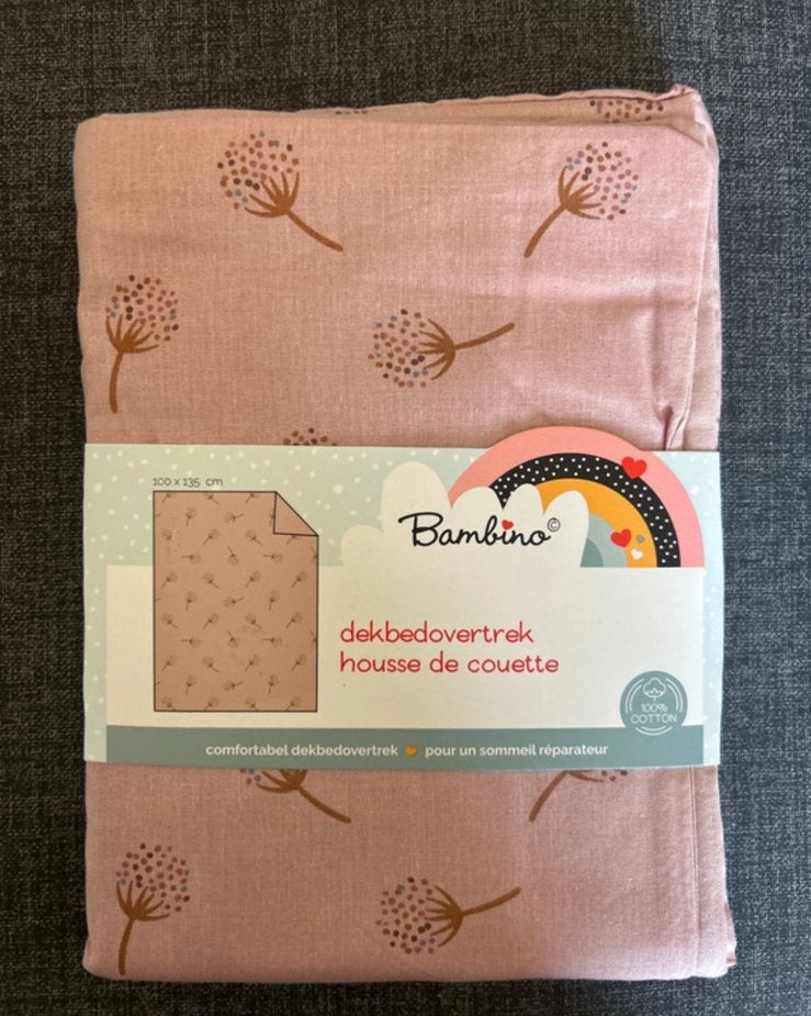 Bambino dekbedovertrek 100x135, Ophalen of Verzenden, Nieuw, Meisje, Dekbedovertrek