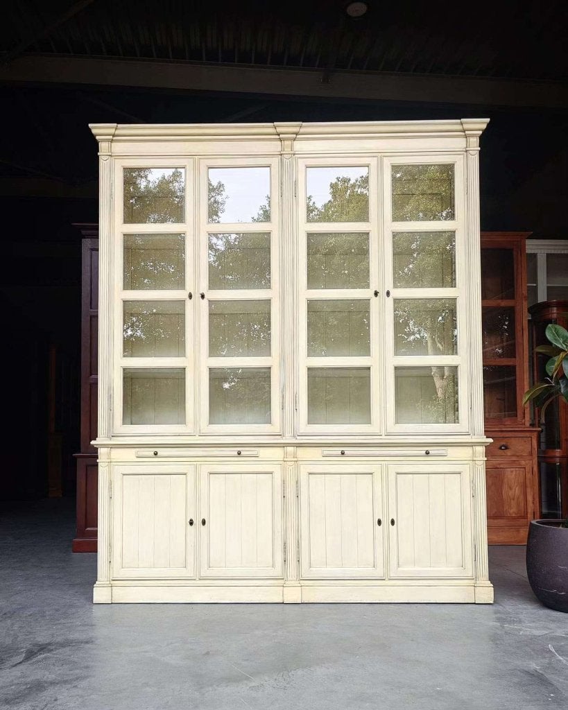 Hoge klassieke vitrinekast | Servieskast demontabel #5592, Gebruikt, -, 200 cm of meer, -
