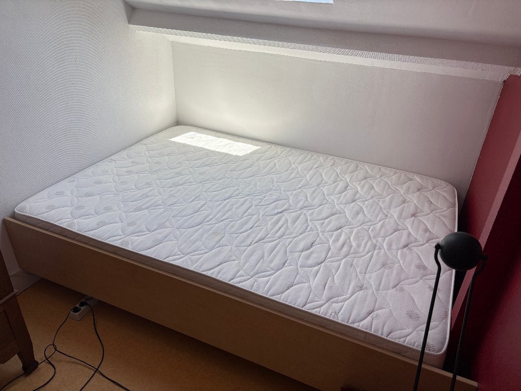 Matras + Lattenbodems, Ophalen, Gebruikt, Tweepersoons, 140 cm