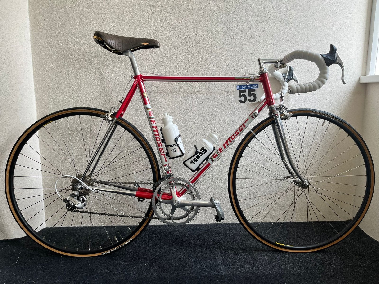 F. Moser racefiets - Vintage klassieker - Campagnolo Athena, 28 inch, Gebruikt, 53 tot 57 cm, Ophalen