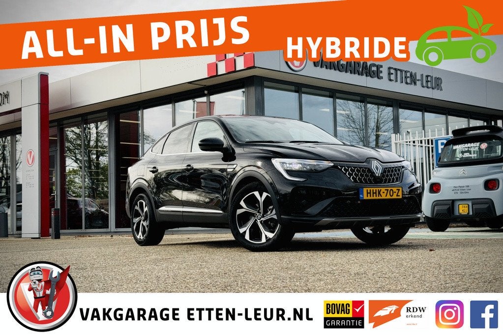Renault Arkana 1.6 E-Tech full hybrid 145 Techno | TREKHAAK, Gebruikt, Euro 6, 4 cilinders, Leder en Stof