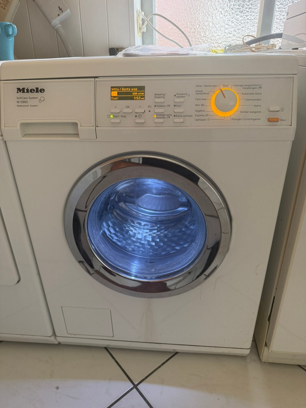 Miele wasmachine w5965, Witgoed en Apparatuur, Ophalen, 6 tot 8 kg, Gebruikt, 1600 toeren of meer