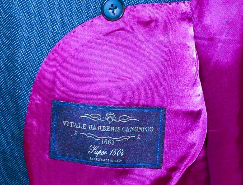 Colbert - Vitale Barberis Canonico - Super150's, Kleding | Heren, Ophalen of Verzenden, Zo goed als nieuw, Blauw