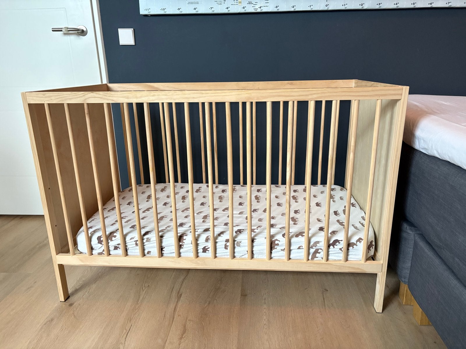 Ledikant - Baby Bed - 60x120 cm (Natuurlijk), Ophalen, Zo goed als nieuw, Ledikant