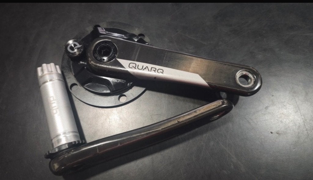 Quarq dfour powermeter voor shimano met 165mm cranks, Fietsen en Brommers, Fietsonderdelen, Ophalen of Verzenden, Gebruikt