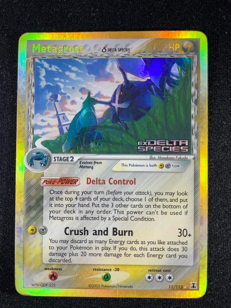 Metagross Delta Species Holo Pokémon Kaart (EX Delta Species, Hobby en Vrije tijd, Verzamelkaartspellen | Pokémon, Verzenden, Gebruikt
