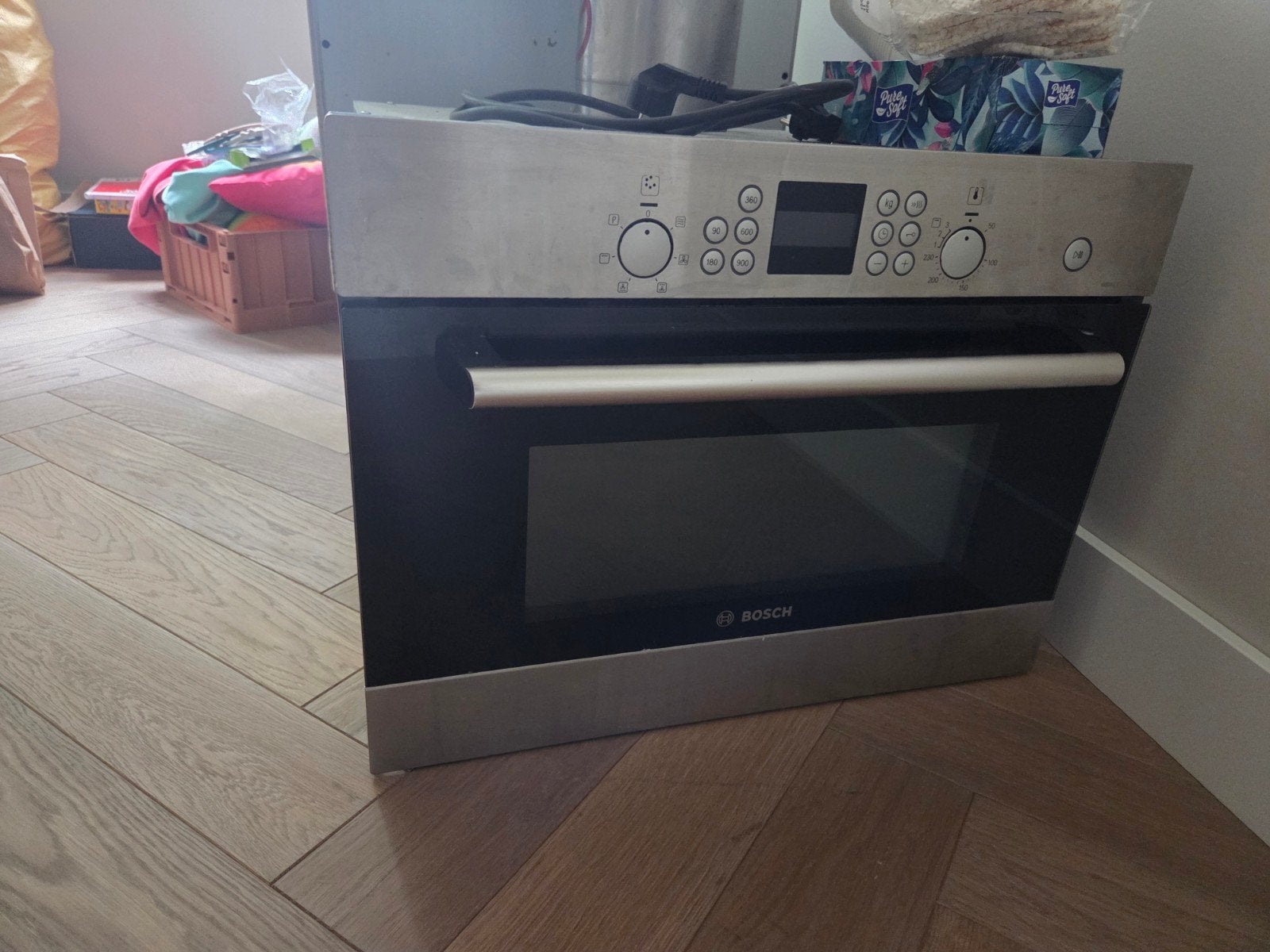 Bosch Inbouw Combimagnetron - 60x55x45 cm - Werkt perfect, Witgoed en Apparatuur, Magnetrons, Gebruikt, Inbouw, Combimagnetron