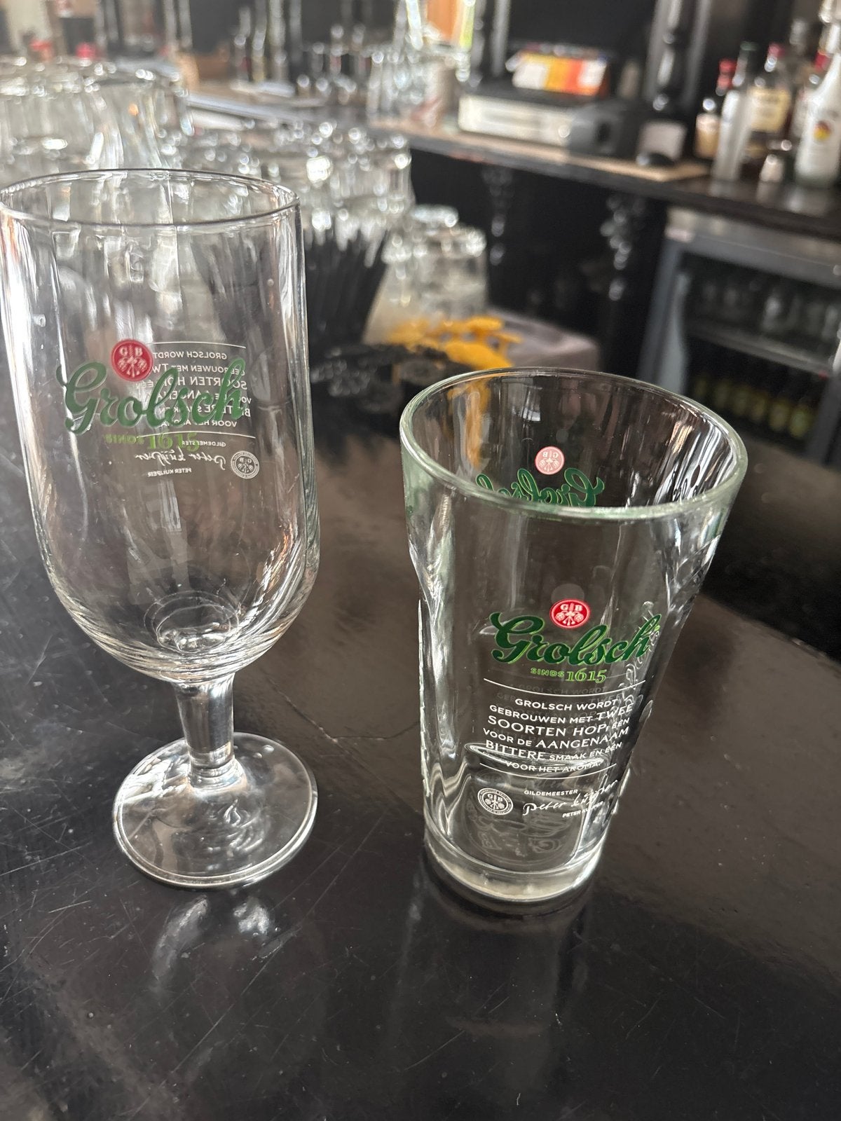 Grolsch bierglazen zo goed als gratis, ongeveer 200 stuks, Ophalen