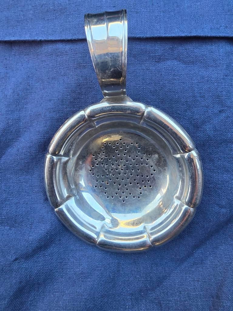 Vintage Theezeefje Gero Zilmeta met Handvat, Antiek en Kunst, Ophalen of Verzenden, Zilver