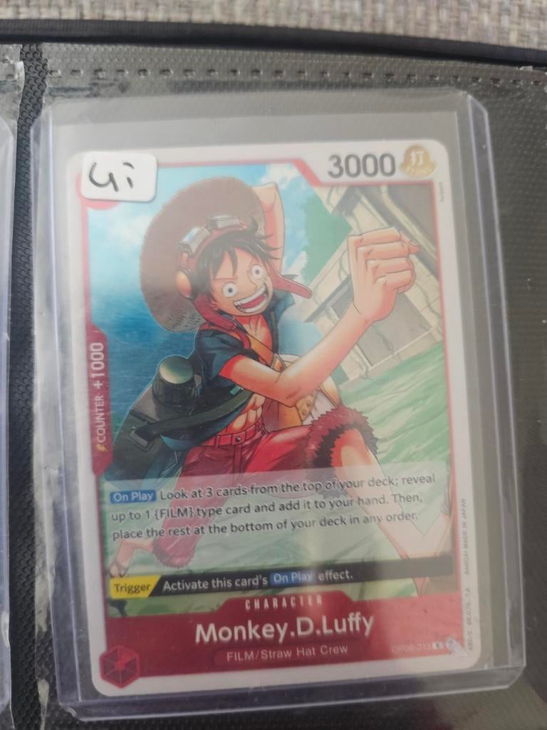 Monkey D luffy op05 013 r one piece, Ophalen of Verzenden, Nieuw, Losse kaart, Foil