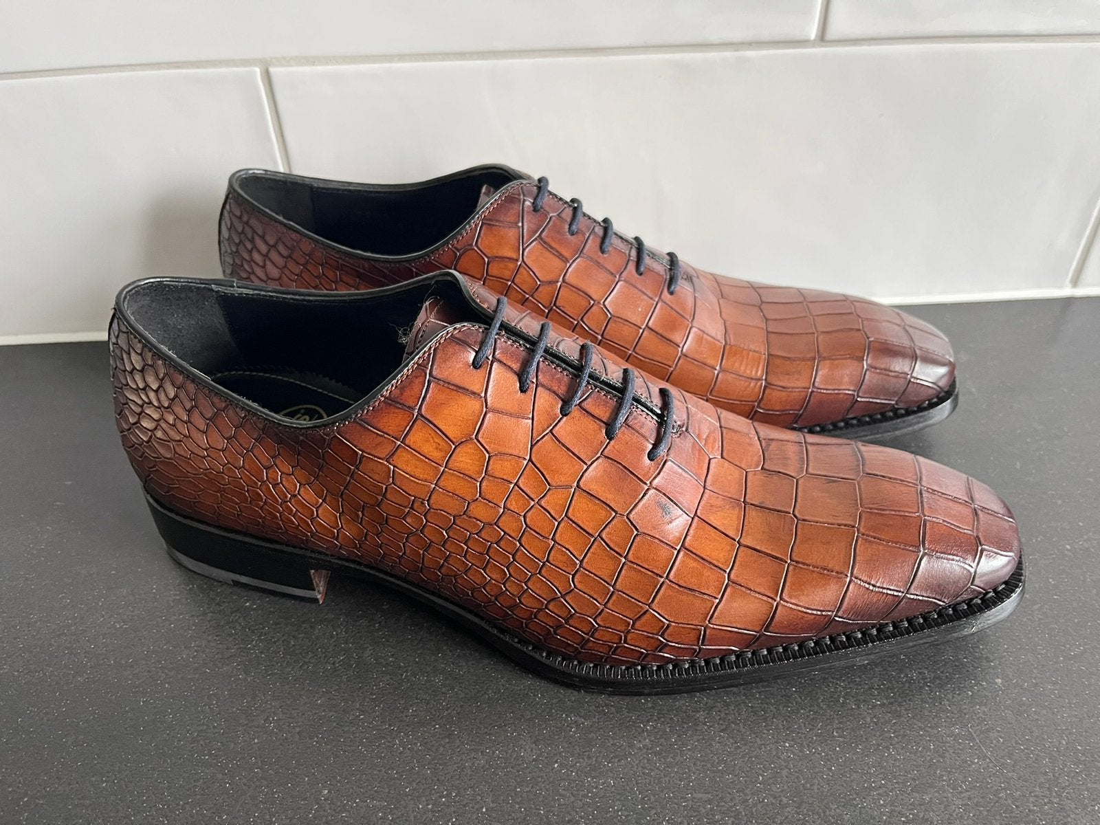 Harris herenschoenen maat 9.5 / 43.5 nieuw in doos, Bruin, Nieuw, Ophalen of Verzenden, Harris
